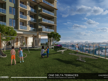 Studio Unit For Sale in One Delta Terraces near Solaire, Trinoma, UP, St. Luke's, MRT, Skyway