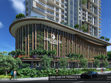 Studio Unit For Sale in One Delta Terraces near Solaire, Trinoma, UP, St. Luke's, MRT, Skyway