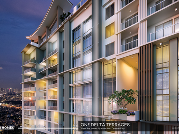 Studio Unit For Sale in One Delta Terraces near Solaire, Trinoma, UP, St. Luke's, MRT, Skyway