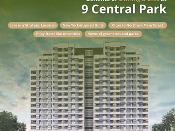 Condo for Sale at 9 Central Park in Northwin Global City, Bulacan (No Downpayment at Zero Interest)