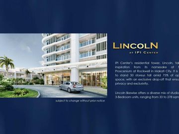 Pre-Selling Luxurious 1 Bedroom Condo at Lincoln Towers