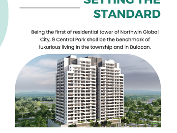 1 Bedroom Condo for Sale in 9 Central Park for as LOW as P9,000 per month at Zero Interest! No Downpayment!