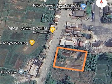 Jual Tanah 2.277 m2 di Jl. Raya Cikande Rangkasbitung Serang Banten Dekat Pasar Majasari