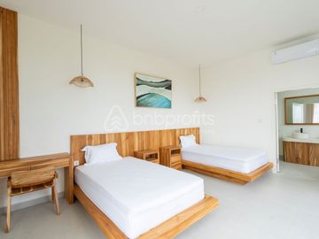 Newly Completed Tabanan Villa: Ocean Views, Rooftop Terrace, and 5-Minute Walk to the Beach