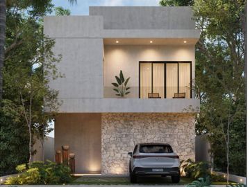 Villa con jardín Terraza y Casa club con muchas amenidades, en venta, Mayakoba, Playa del Carmen.
