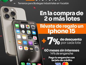 LOTES PARA BODEGAS EN MERIDA, YUCATAN CON AMENIDADES PARA EMPLEADOS, PROMOCIÓN POR APERTURA