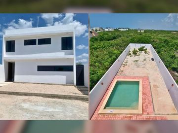 Casa a pasos del mar con alberca privada, en venta, San Benito, Yucatán.