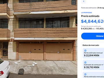 Departamento con Balcón en Coyoacán, Primer Piso 122 m² 3 Recámaras.
