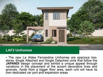 For Sale Single Detached House 2 Bedroom with Carport San Fernando in Pueblo De Oro La Aldea Fernandina II