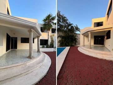 Casa con jardín y alberca privada, en venta, en Zona Norte, Mérida.
