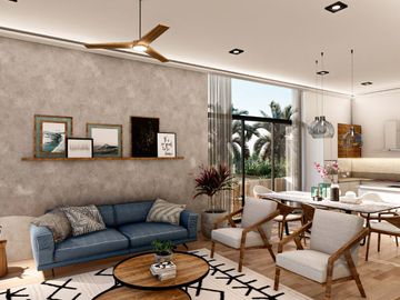 Penthouse en venta de 2 Recamaras en Bacalar con vista a la Laguna