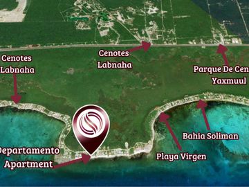 Condominio con alberca privada, club de playa, acceso al mar, en venta, Tankah, Tulum.