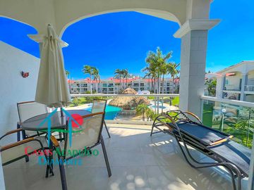 Departamento en venta con terraza y hermosa vista a las áreas comunes
