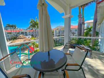 Departamento en venta con terraza y hermosa vista a las áreas comunes