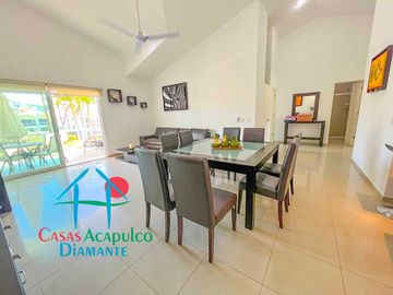 Departamento en venta con terraza y hermosa vista a las áreas comunes