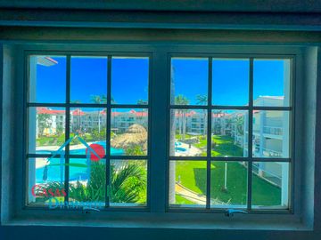 Departamento en venta con terraza y hermosa vista a las áreas comunes