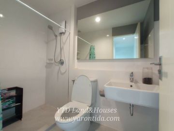 Sale / Rent Townhome Indy 3 Bangna Km.7 House facing north.  The front of the houses is very cool and shady.   Parking for 2 cars in the house