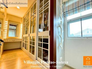 Special discount 1 million, selling a single house, Villaggio (66 sq m.), 3 bedrooms, 3 bathrooms, Pinklao-Salaya