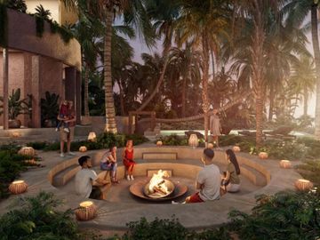 Departamento frente al mar, alberca común, rooftop, en venta, Telchac, Yucatán