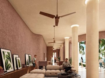 Departamento frente al mar, alberca común, rooftop, en venta, Telchac, Yucatán