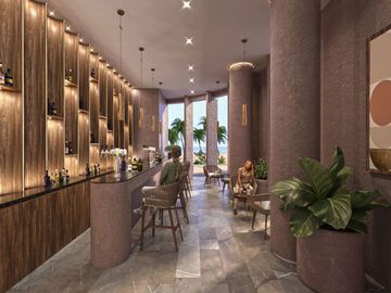 Departamento frente al mar, alberca común, rooftop, en venta, Telchac, Yucatán