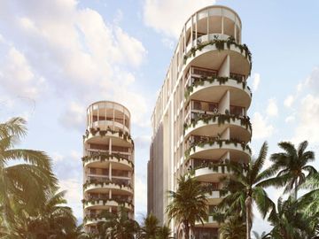 Departamento frente al mar, alberca común, rooftop, en venta, Telchac, Yucatán