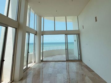 Departamento frente al mar, alberca común, rooftop, en venta, Telchac, Yucatán