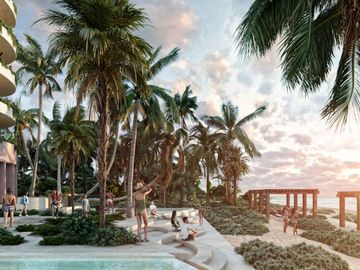 Condo frente al mar, alberca común, rooftop, en venta, Telchac, Yucatán