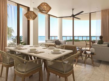 Condo frente al mar, alberca común, rooftop, en venta, Telchac, Yucatán