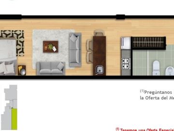 VENTA DE DEPARTAMENTO ESTRENO DE UN DORMITORIO URB. MARANGA