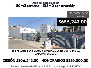 Oportunidad REMATE BANCARIO - Residencial Las Palomas, Sta Margarita, Zapopan, Jalisco