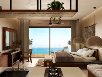 Departamento en pre-venta de 1REC a 2min del mar caribe en Puerto Morelos