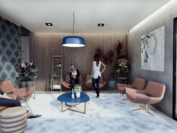 ESTUDIO EN VENTA, 1 HABITACION, EN BACALAR, COWORKING, SPA, INFINITY POOL