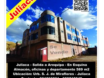 JULIACA - SALIDA A AREQUIPA SE VENDE ALMACEN CON OFICINAS