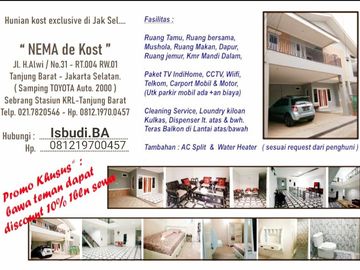 Kost Dekat AEON Mall Tanjung Barat, Stasiun Tanjung Barat, RSUD Pasar Minggu