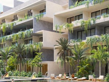 Hermoso departamento de 2REC en venta con JACUZZI PRIVADO en Tulum