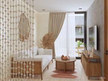 Hermoso departamento de 2REC en venta con JACUZZI PRIVADO en Tulum