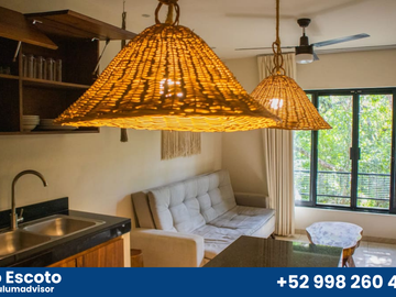 Departamento de 1 recámara en Tulum con historial de rentas