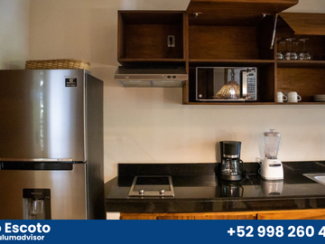 Departamento de 1 recámara en Tulum con historial de rentas