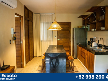 Departamento de 1 recámara en Tulum con historial de rentas