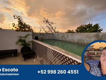 Hermosa casa boutique de 3 recámaras en Tulum centro.