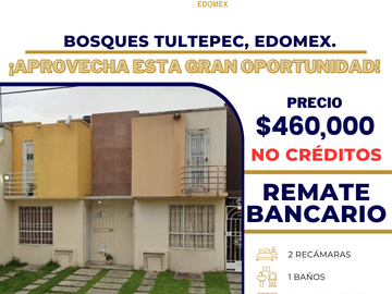 CASA EN RECUPERACION BANCARIA UBICADA EN BOSQUE DE CEDRO 59, BOSQUES TULTEPEC, TULTEPEC, ESTADO DE MEXICO, C.P. 54984.