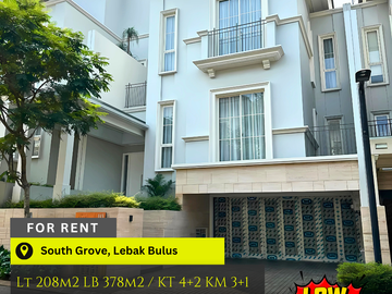 Disewakan Tahunan Rumah Baru Siap Huni di South Grove, Lebak Bulus, Full Furnished