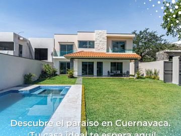 CASA EN VENTA CON ALBERCA Y JARDIN PRIVADA AL SUR DE CUERNAVACA, XOCHITEPEC, MORELOS