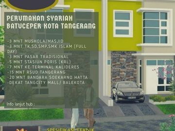 Rumah Batuceper Kota Tangerang, Baru 2 LANTAI, Mewah Harga Murah New Minimalis Strategis Jual Dijual