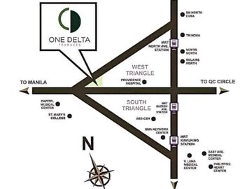 PROMO 3% Discount ONE DELTA TERRACES - CONDO IN QUEZON CITY near Solaire North, MRT Quezon Ave., Vertis North, GMA, Centris, Trinoma, SM  North