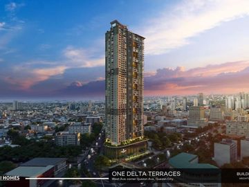 PROMO 3% Discount ONE DELTA TERRACES - CONDO IN QUEZON CITY near Solaire North, MRT Quezon Ave., Vertis North, GMA, Centris, Trinoma, SM  North
