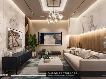 PROMO 3% Discount ONE DELTA TERRACES - CONDO IN QUEZON CITY near Solaire North, MRT Quezon Ave., Vertis North, GMA, Centris, Trinoma, SM  North