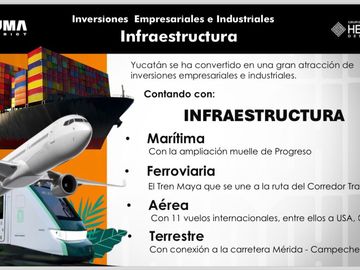 LOTES PARA BODEGAS EN MERIDA YUCATAN EN EL CORREDOR INDUSTRIAL MERIDA-HUNUCMÁ CON COMPLETA CONECTIVIDAD