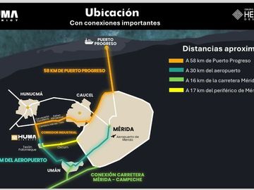 LOTES PARA BODEGAS EN MERIDA YUCATAN EN EL CORREDOR INDUSTRIAL MERIDA-HUNUCMÁ CON COMPLETA CONECTIVIDAD
